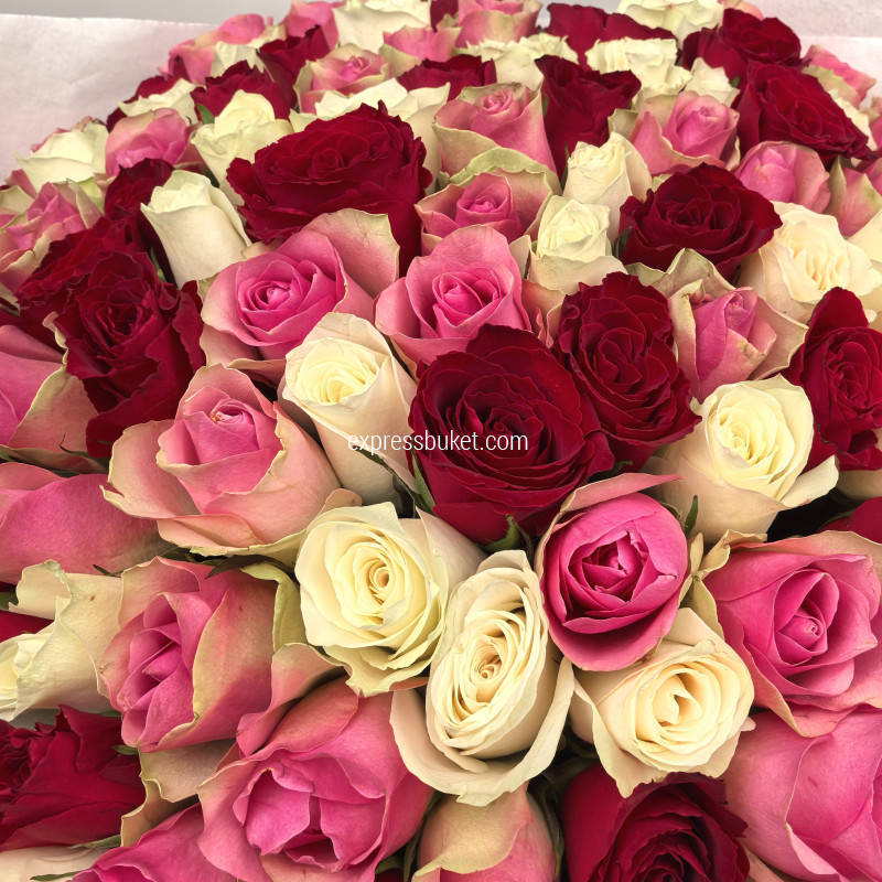 Букет 101 роза микс
